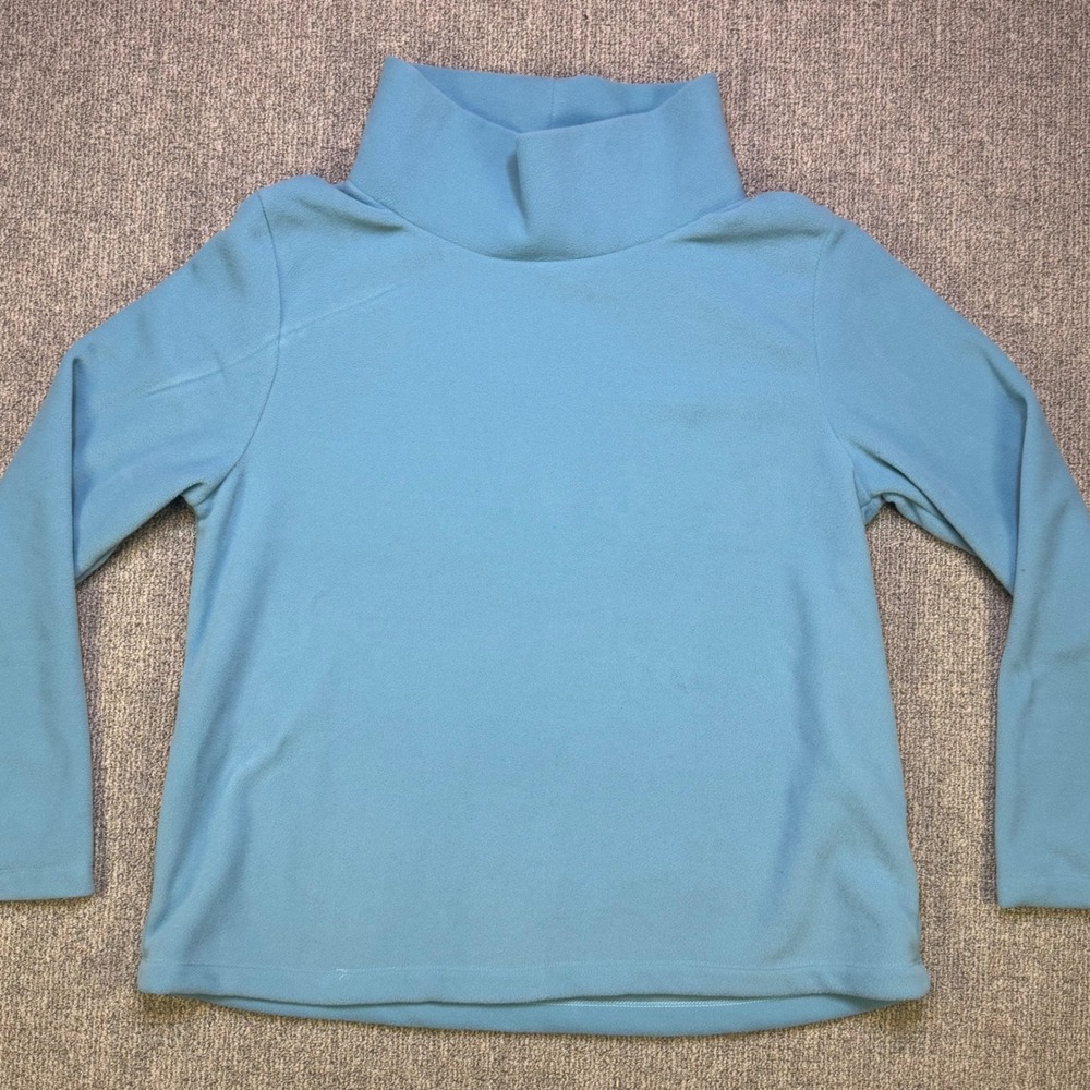 Dudley Stephens Park Slope Turtleneck Fleece Pullover Blue Women's Size XXL